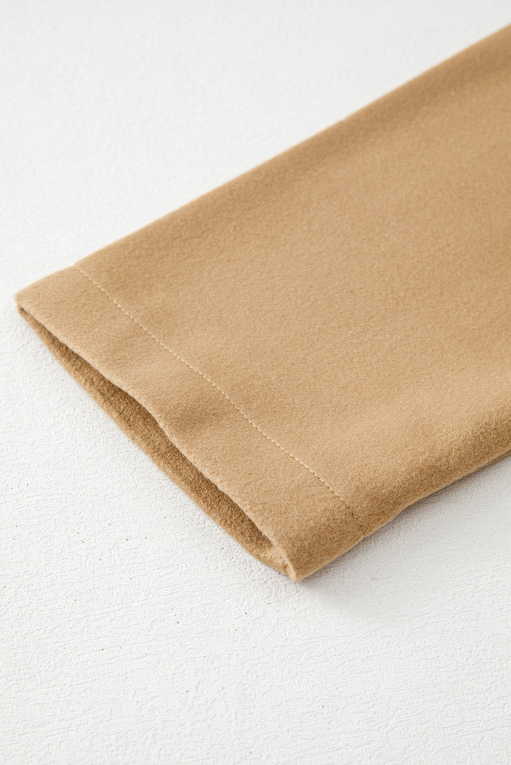 Solid Everyday Zip-Front Hooded Coat in Light French Beige
