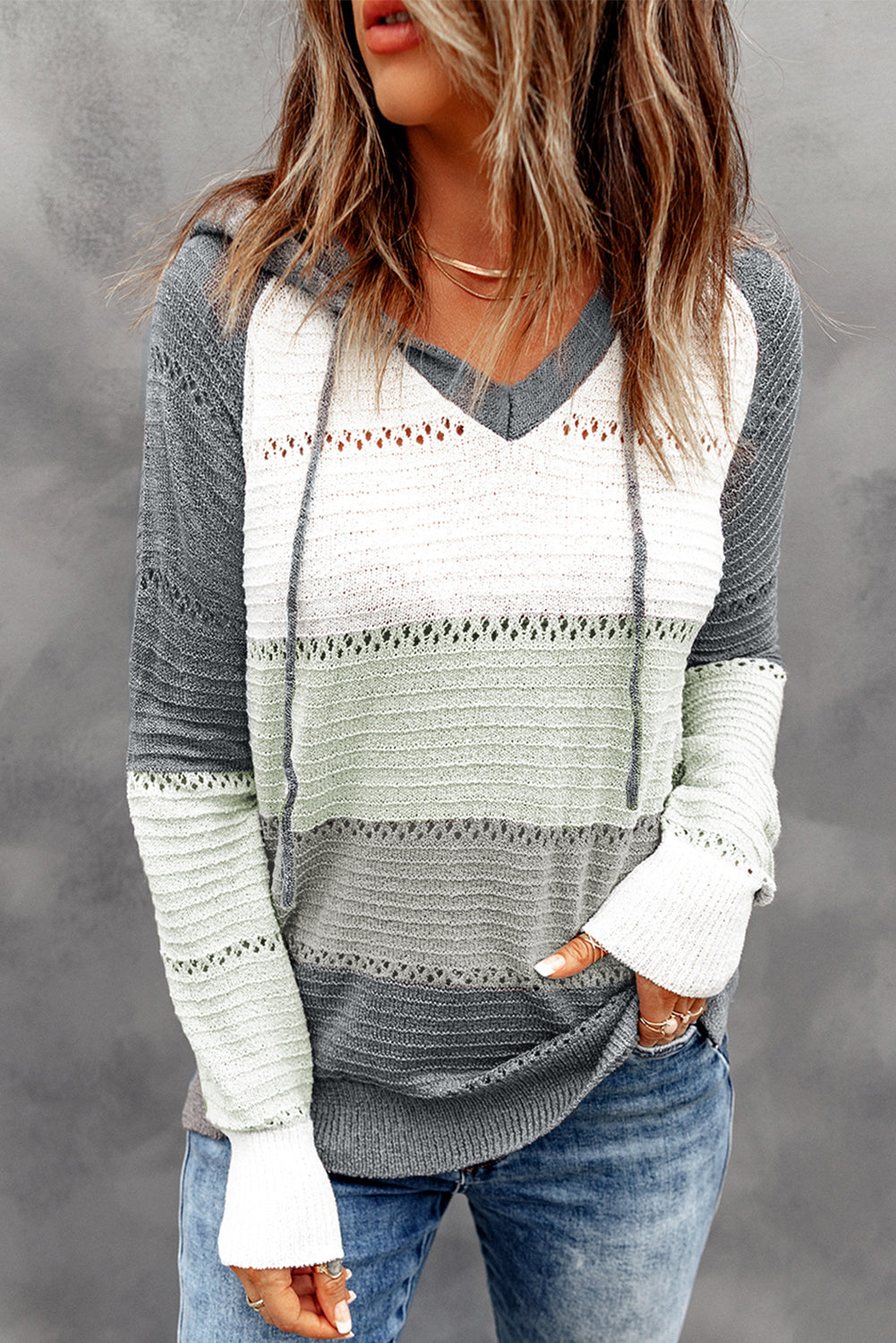 Beach Bonfire Knit Hoodie