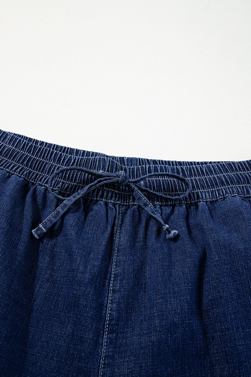Plus High-Waisted Size Drawcord Wide-Leg Everyday Jeans in Real Teal