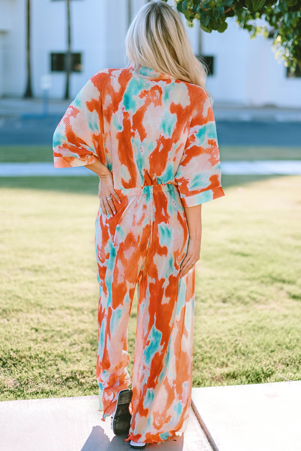 Women's Shirt Collar Loose Bohemian Jumpsuit