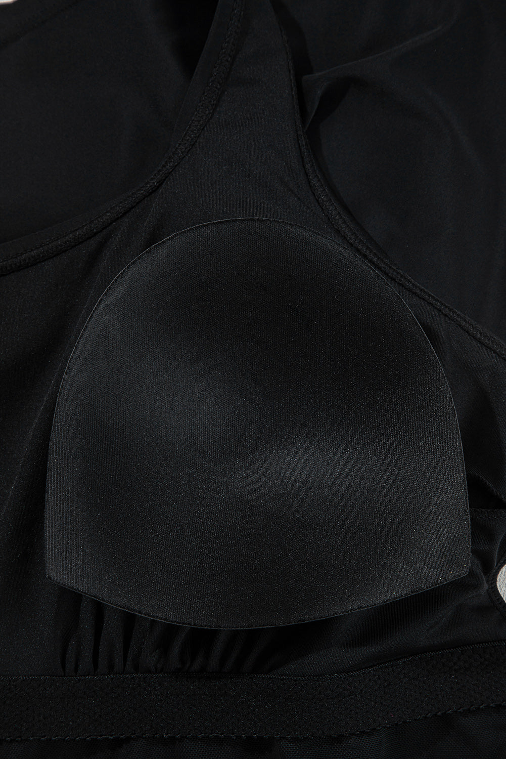 Black Square Neck Knotted Plus Size One Piece Swimsuit