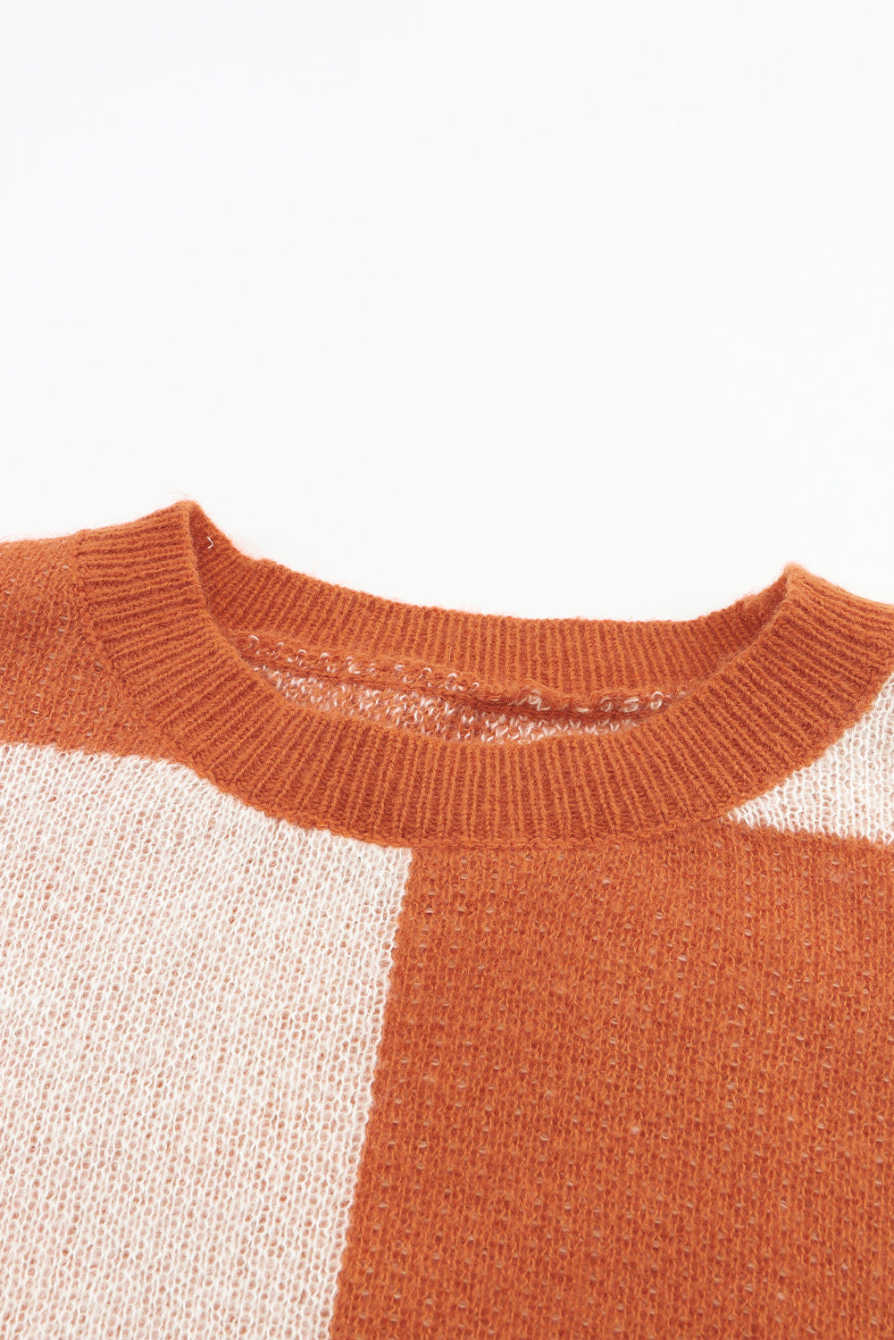 Women's Sweater Featuring Checked Floral-Print Print Striped