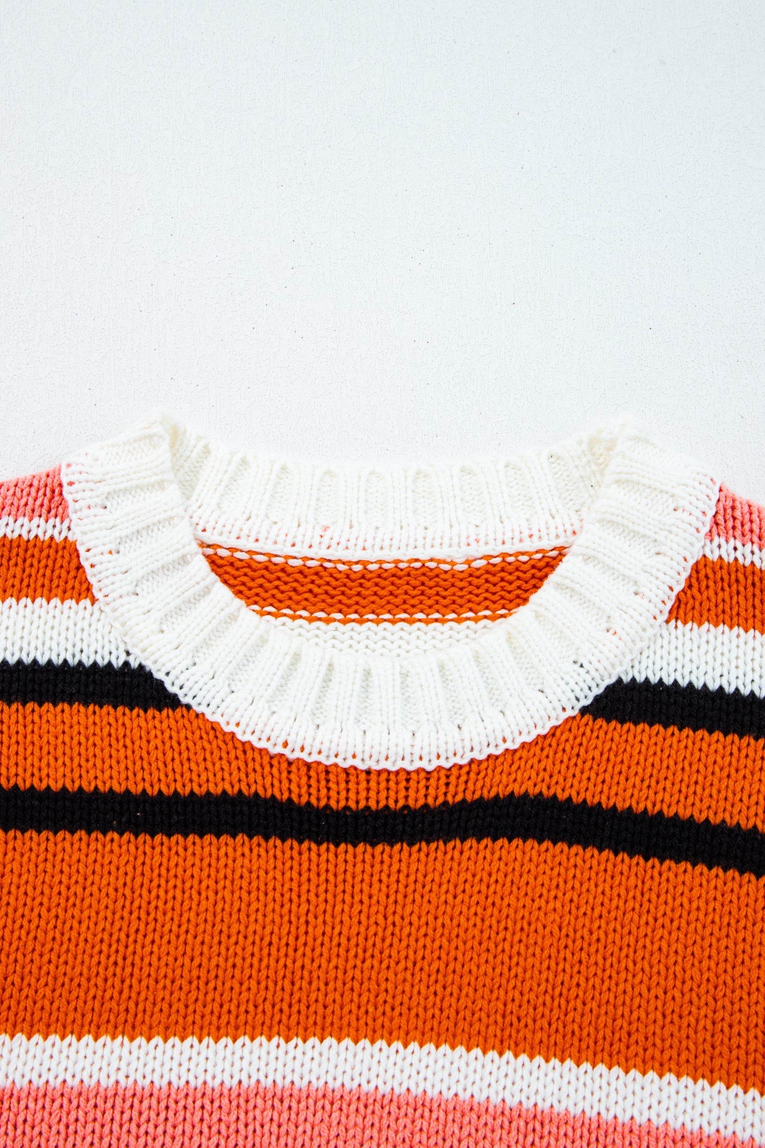Drop-Shoulder Cropped Pullover Knit Top