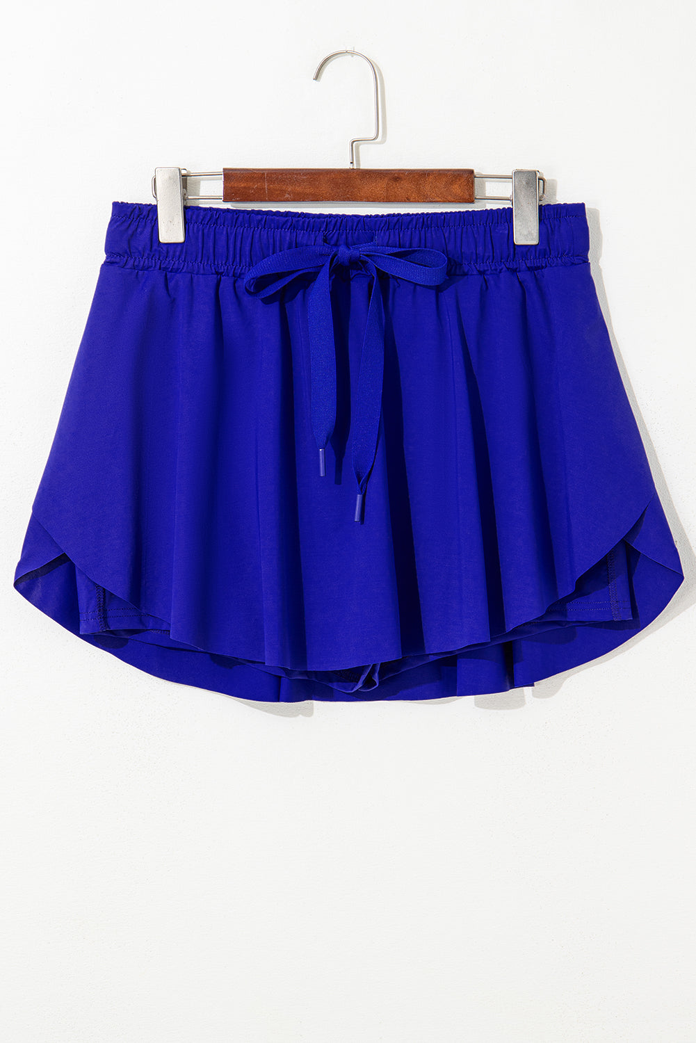 Waistband Drawcord Elastic Lined Tennis Skorts in Dark Blue