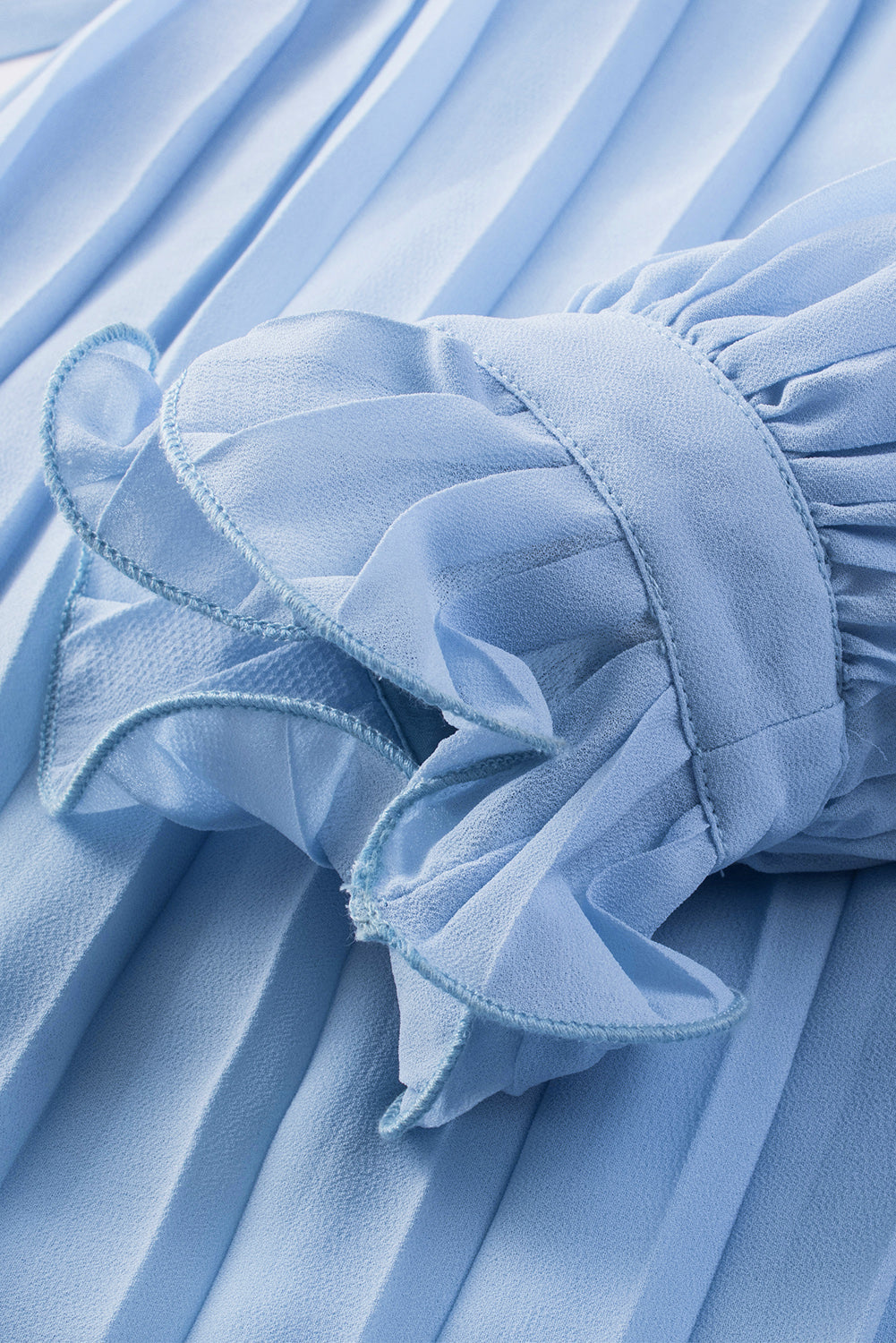 Romper for Women Buttons Pleat-Detail Ruffle-Trimmed Tie Waist