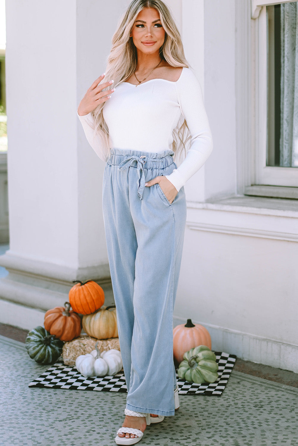 Women's High-Rise Wide-Leg Tencel Jeans