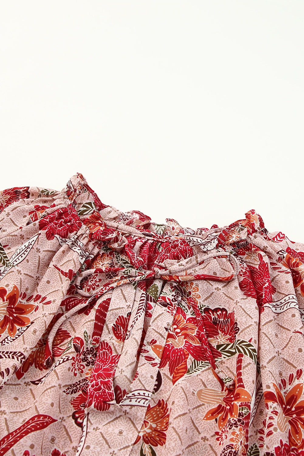 Women's Split V Neck Printed Blouse