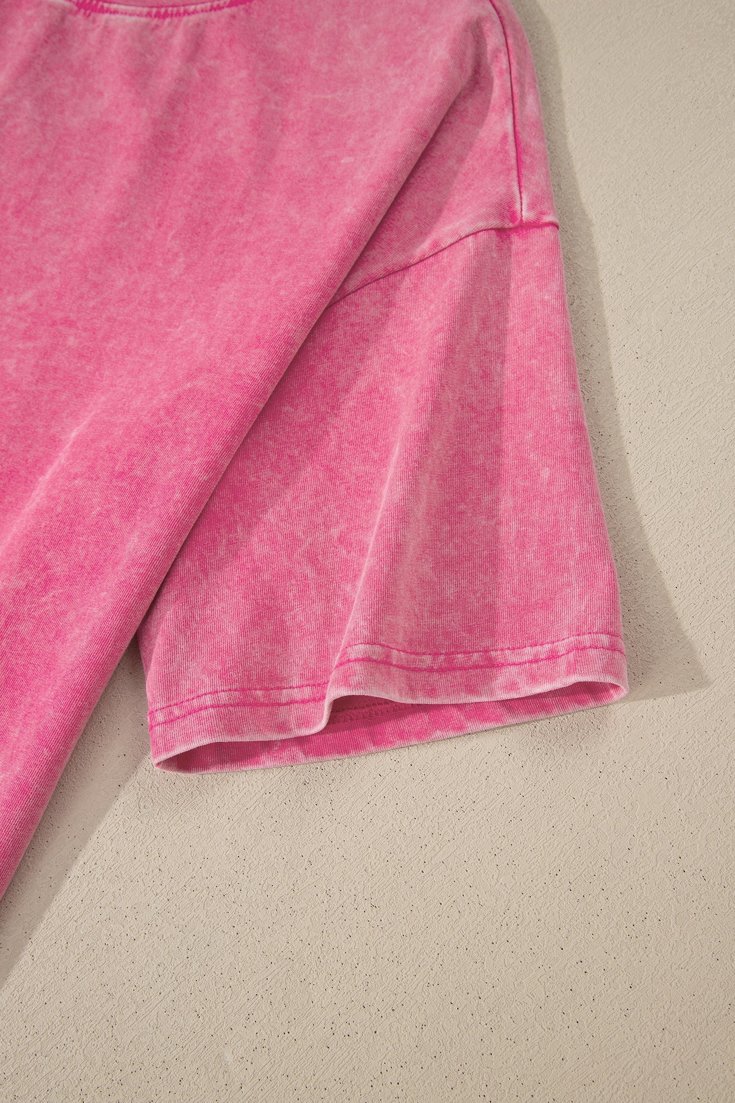 Cotton Mineral Solid Mineral Washed Oversize Tee in Pink