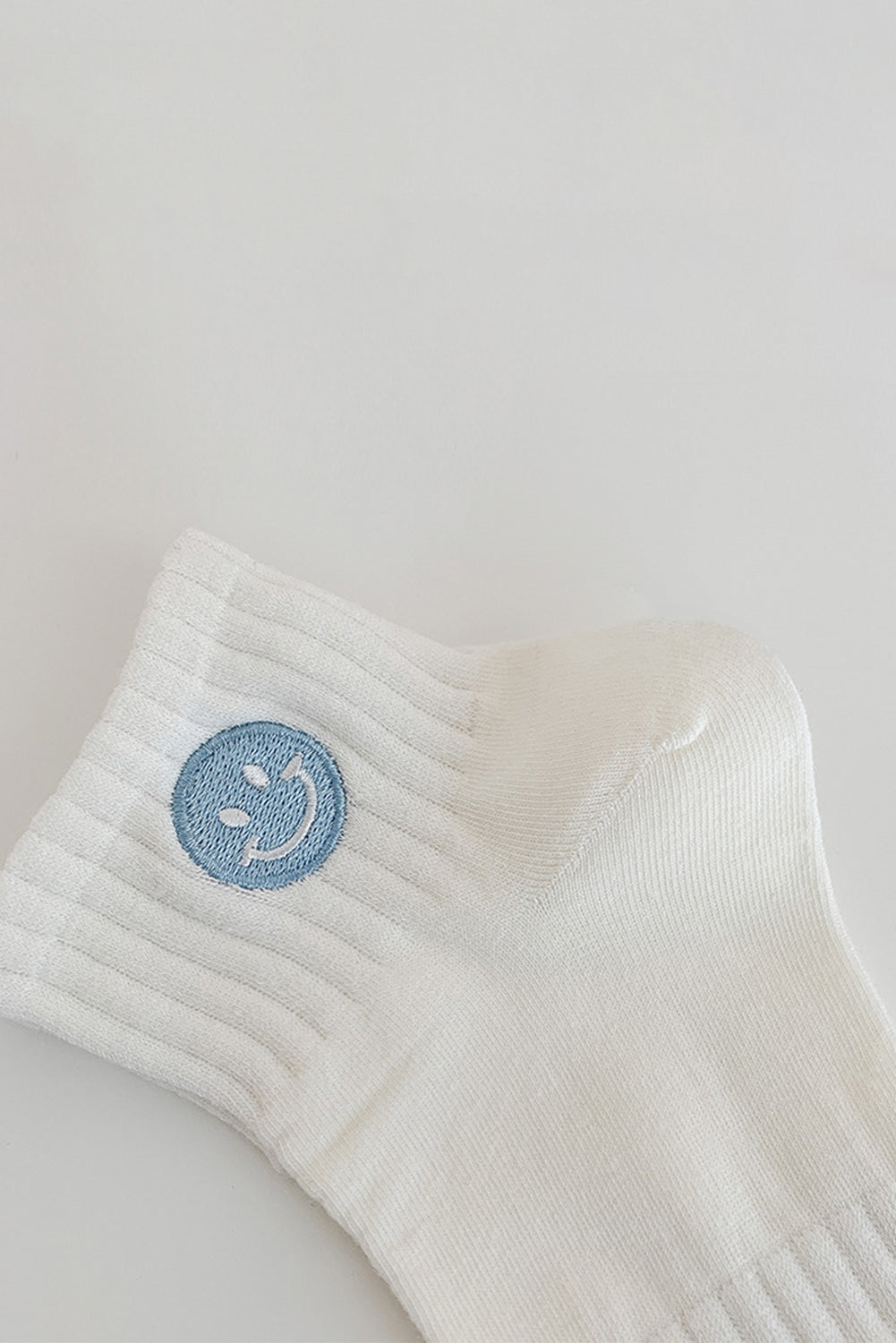 Smile Face Cute Face Embroidered Cotton Socks