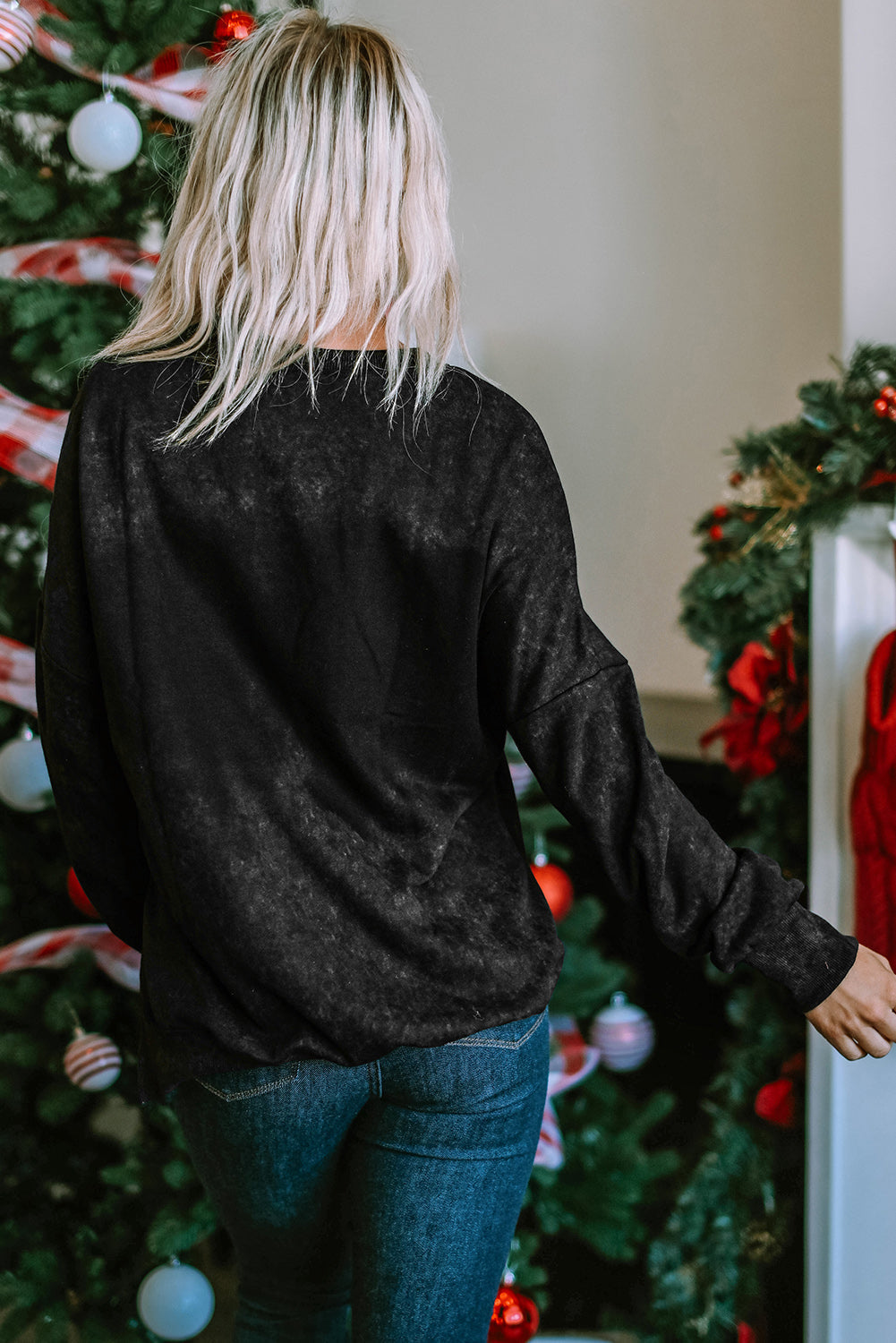 Women's Trees Merry Christmas Graphic Sweatshirt