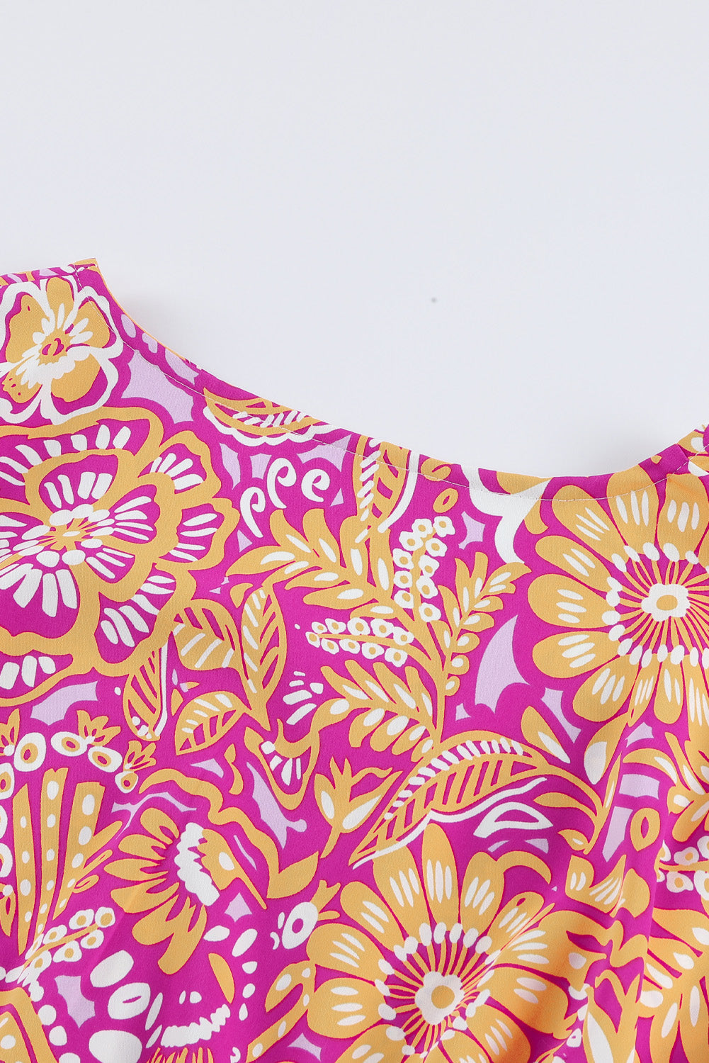 Women's Bohemian Floral-Print Belted Blouse