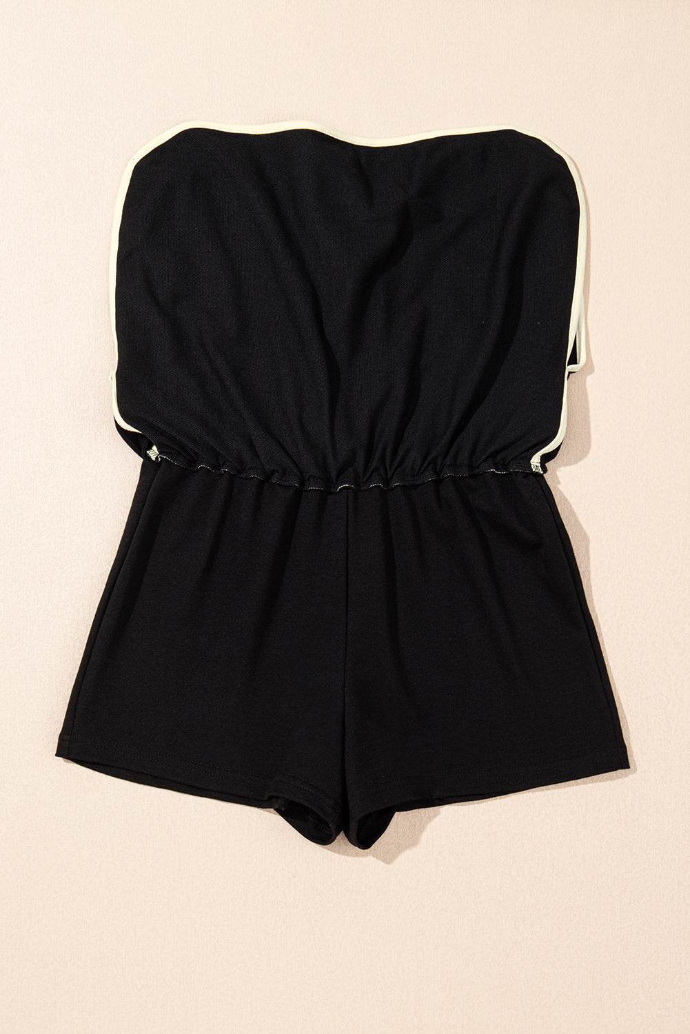 Colorblock Edge Drop-Shoulder T Shirt and Skort 2-Piece Outfit in Black