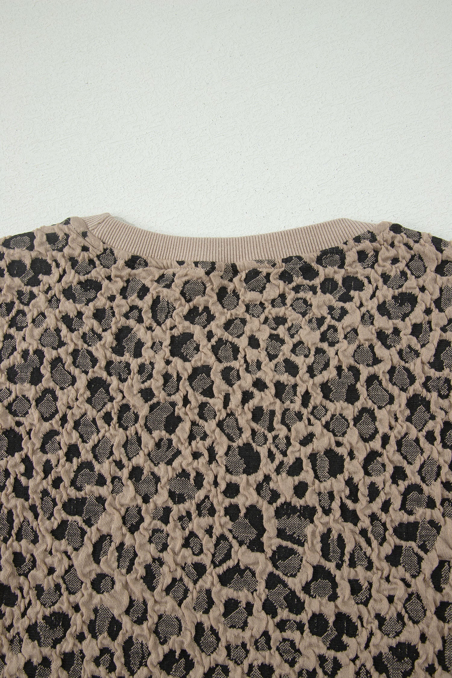 Leopard Textured Sleeveless Mini Dress Featuring Pockets
