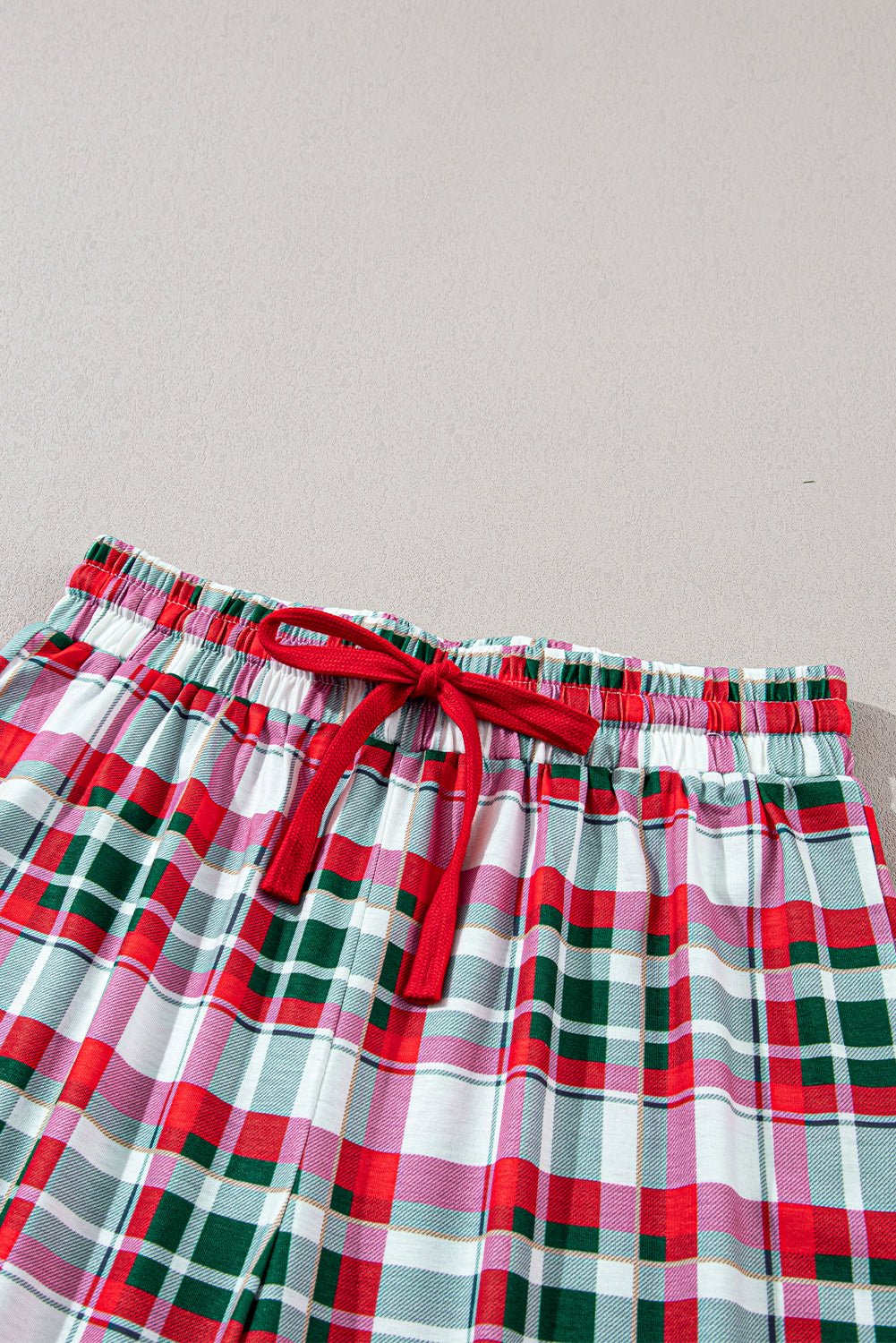Merry Print Christmas Plaid 2-Piece Lounge Set
