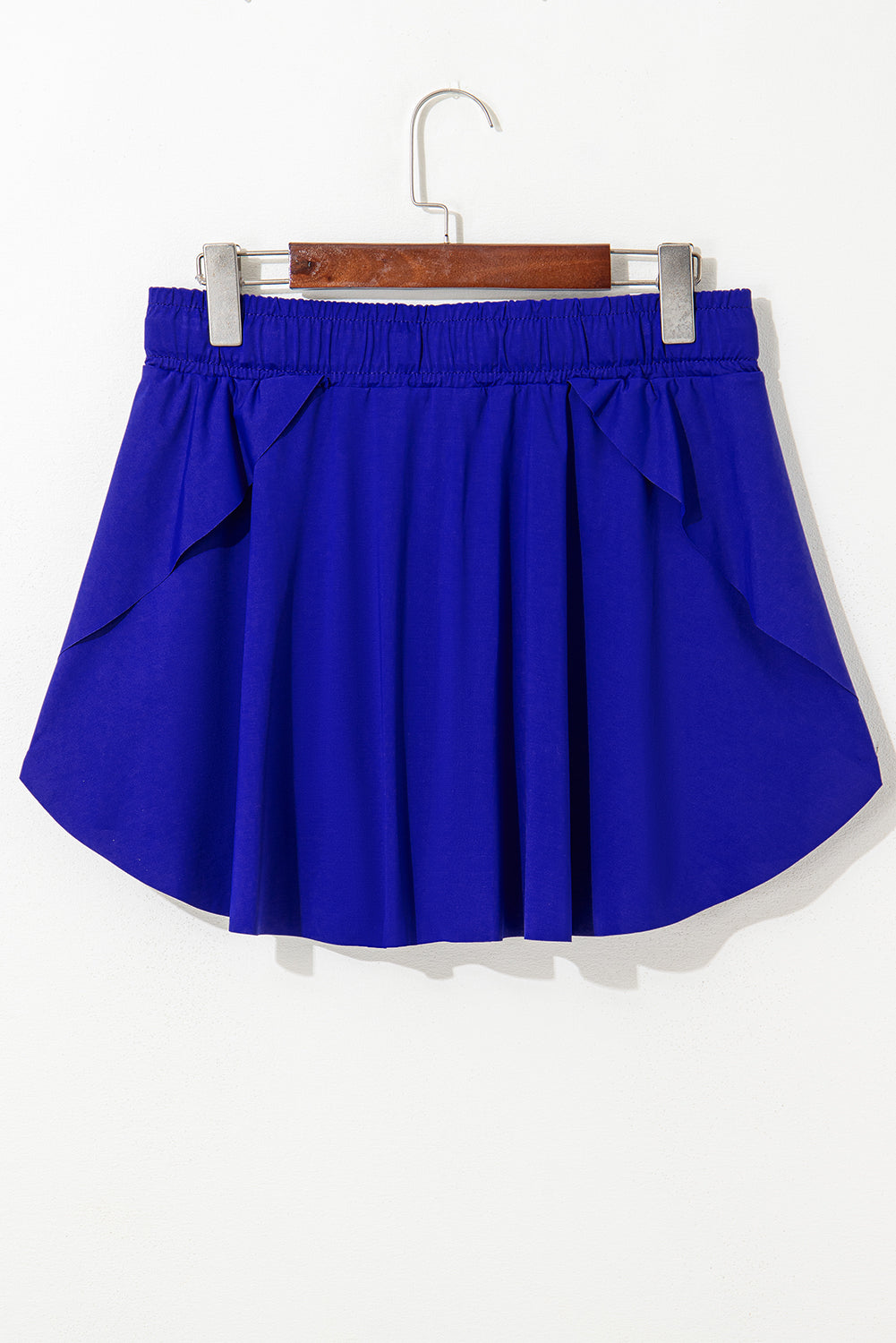 Waistband Drawcord Elastic Lined Tennis Skorts in Dark Blue
