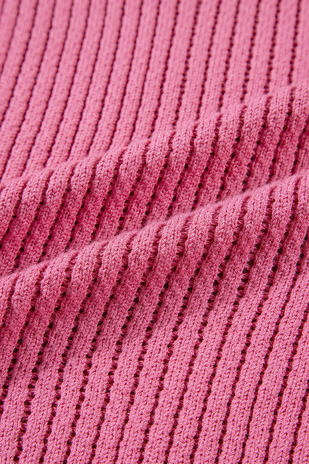 Pull à Manches Courtes à Volants et Bordure Contrastée de Grande Taille