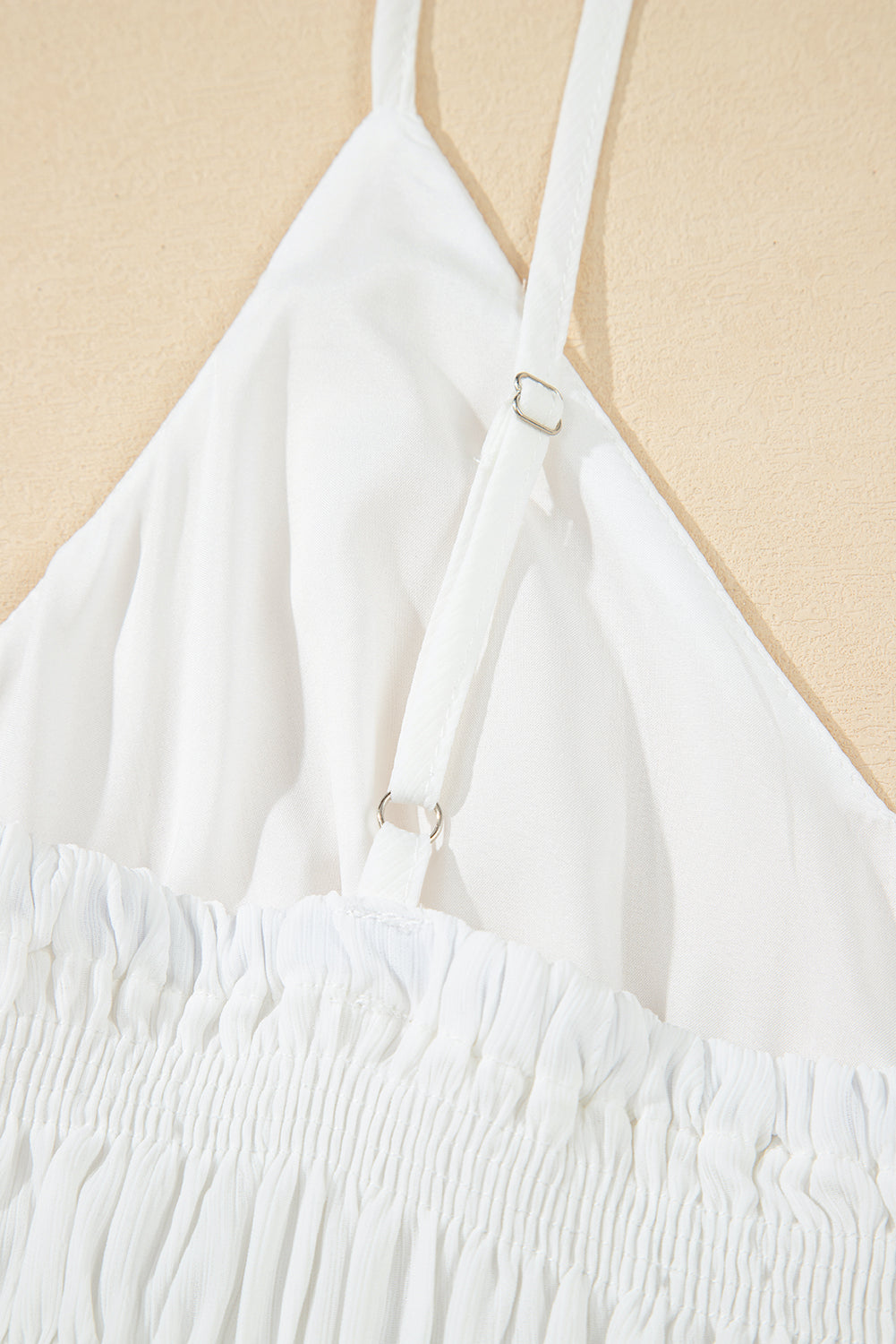 White Spaghetti Straps Elegant Long Dress