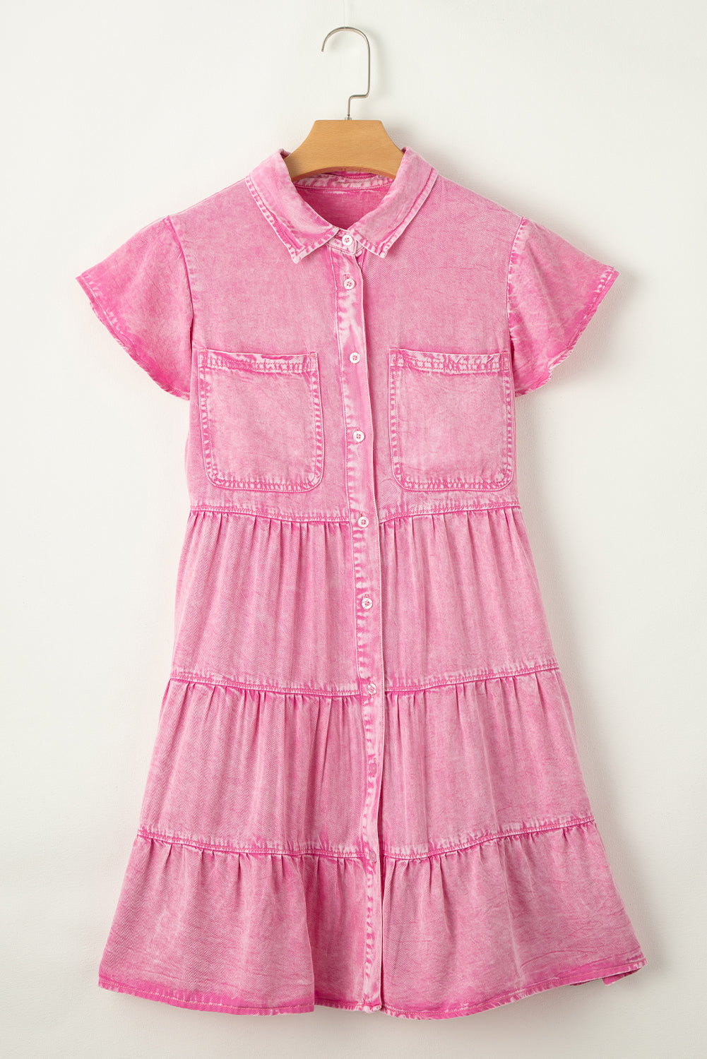 Dress for Women Mineral Washed Layered Chambray