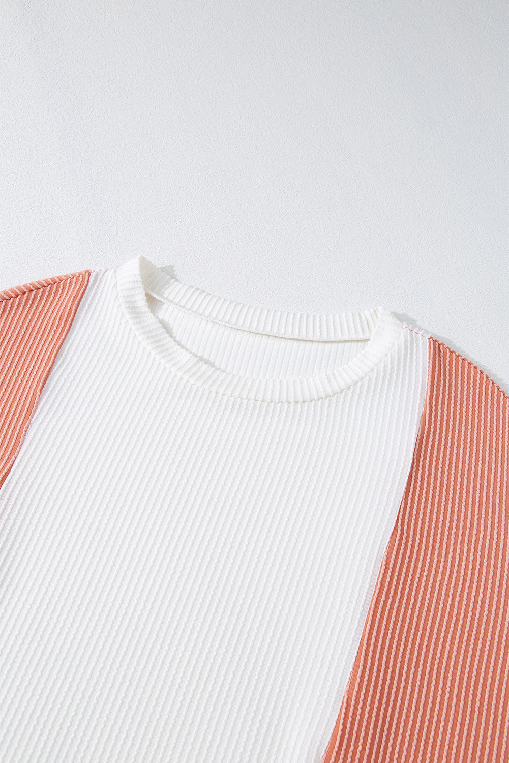 Colorblock Corded Long-Sleeved Top Style
