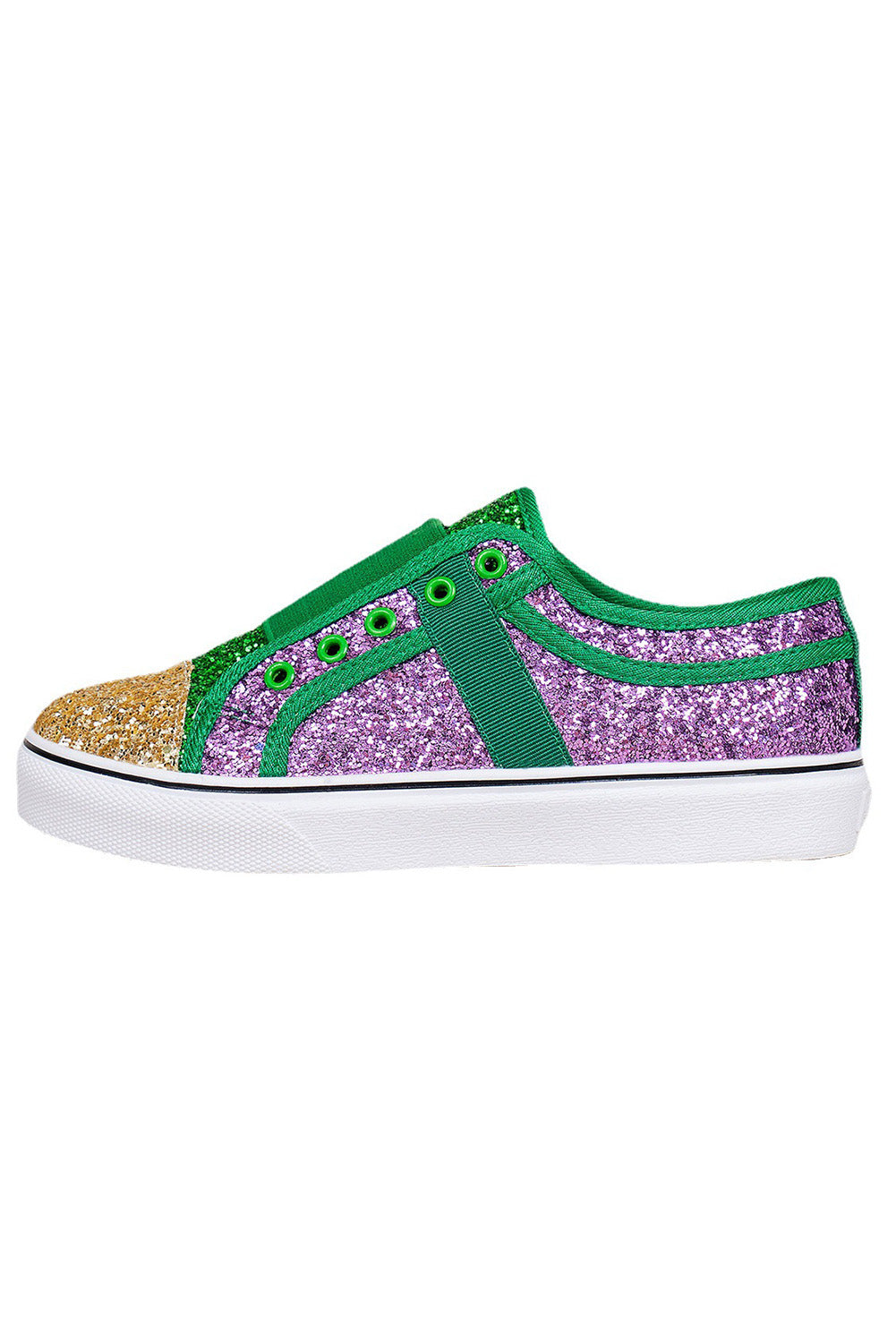 Sequin Colorblock Slip-on Flat Shoes