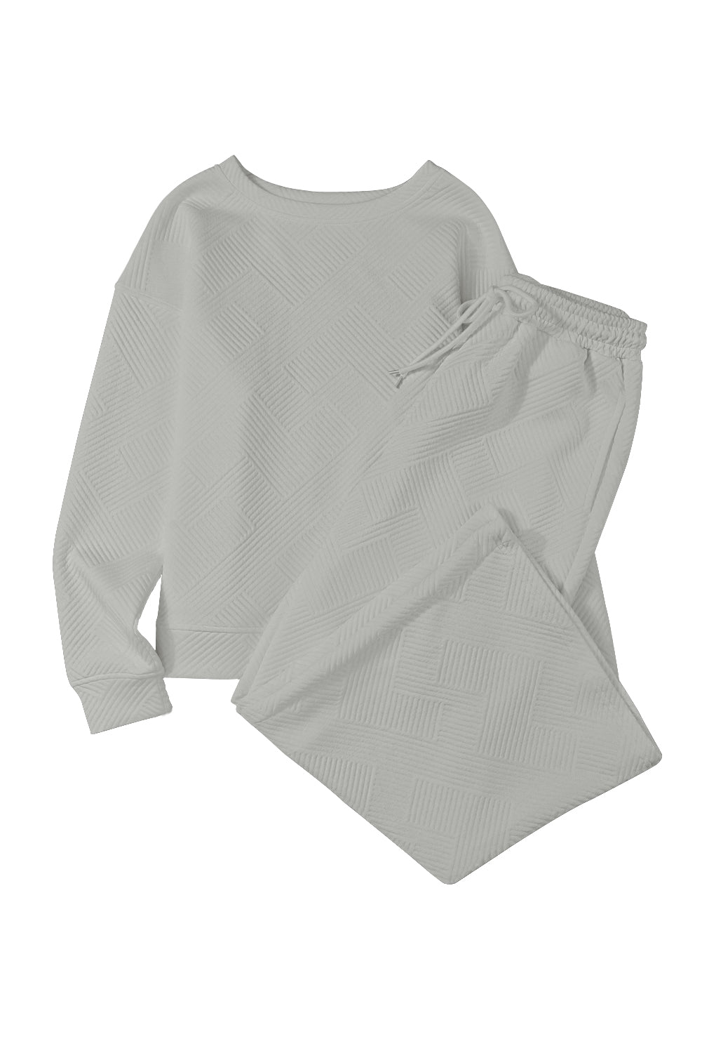 Women's Outfit Featuring Slouchy Ultra Loose Textured 2-Piece