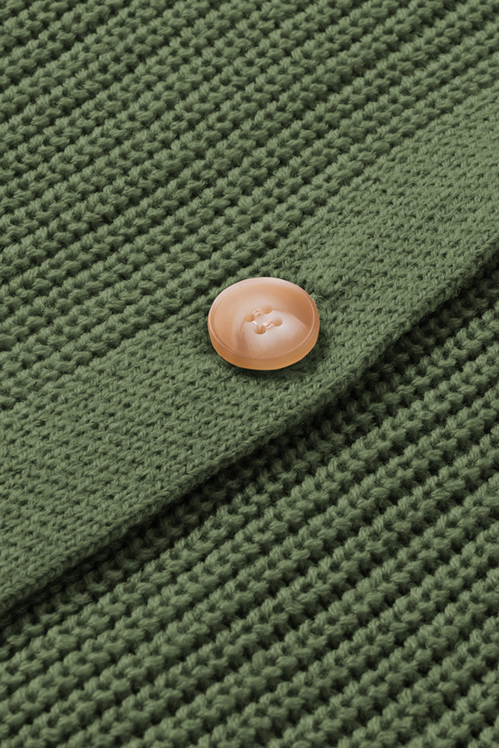 Button Bishop Sleeve V-Neck Cardigan Knit Top