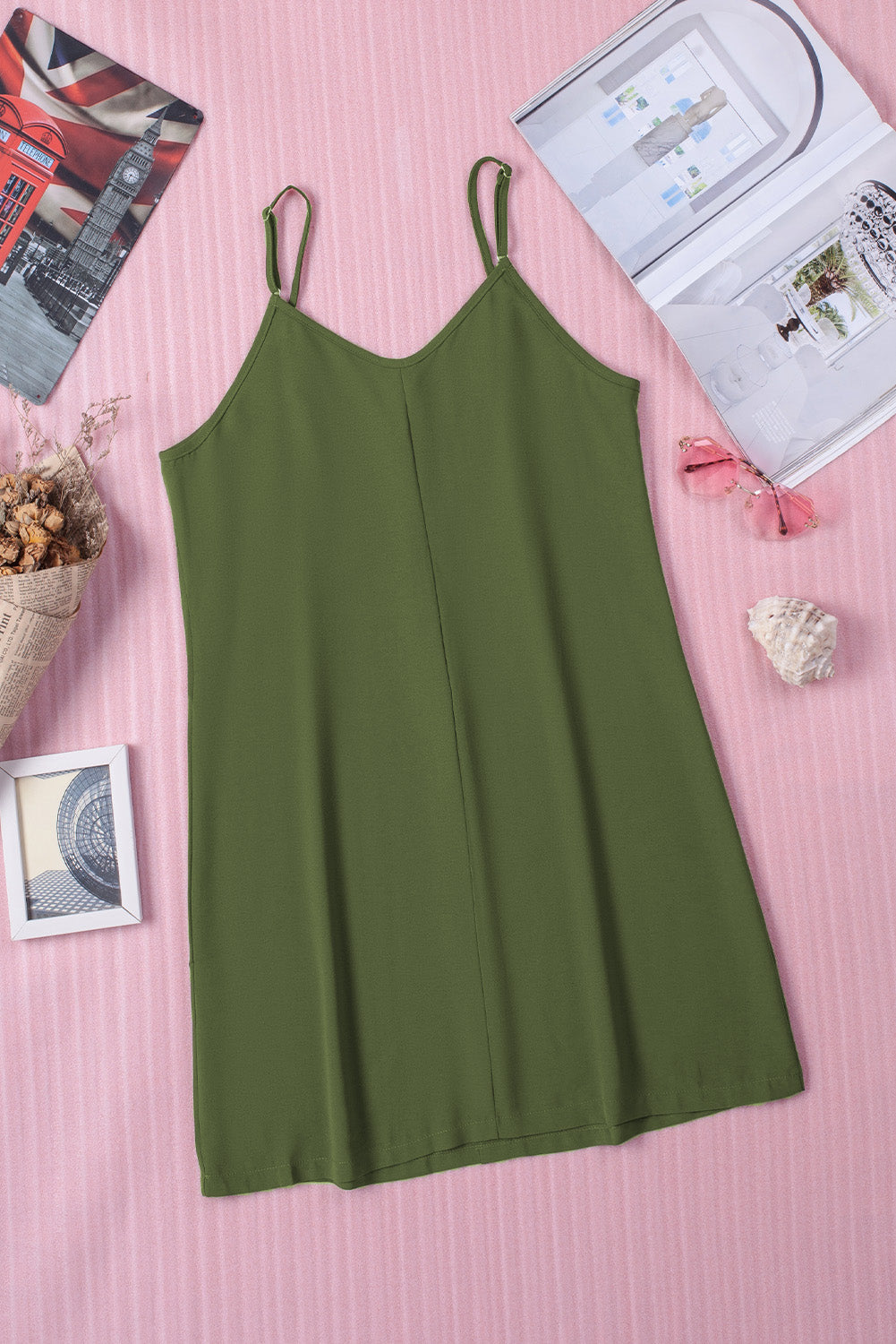 Button-Front Slip Dress