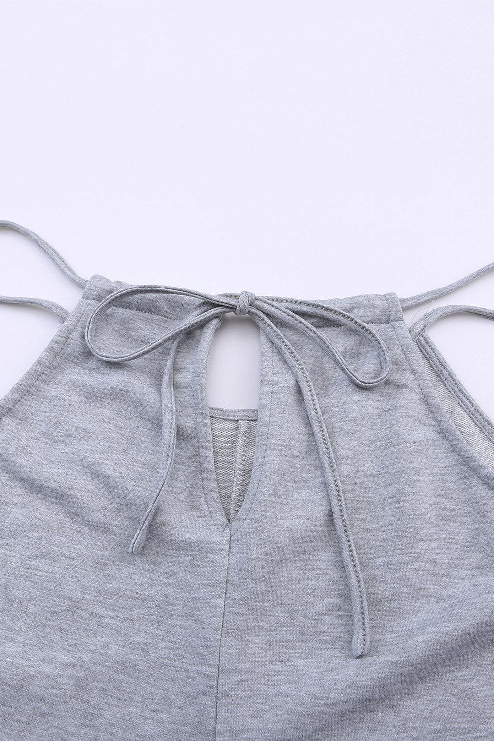 Women's Leg Jumpsuit Featuring Spaghetti Strap Wide Patch Pockets