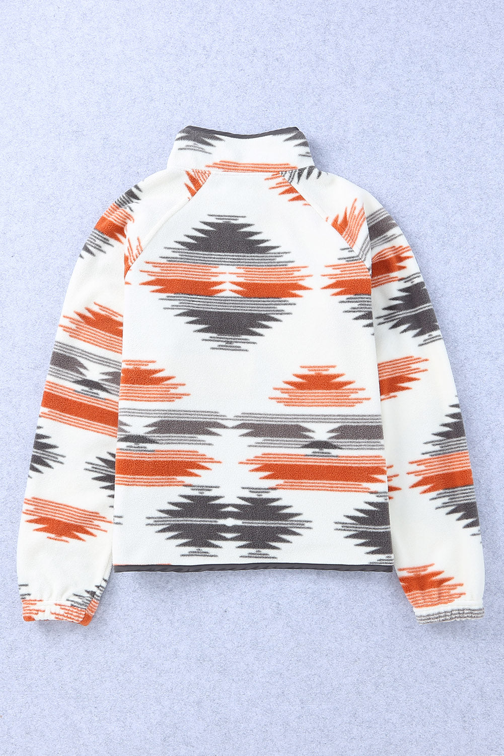 Women's Fleece Western Aztec Snap Button-Front Jacket