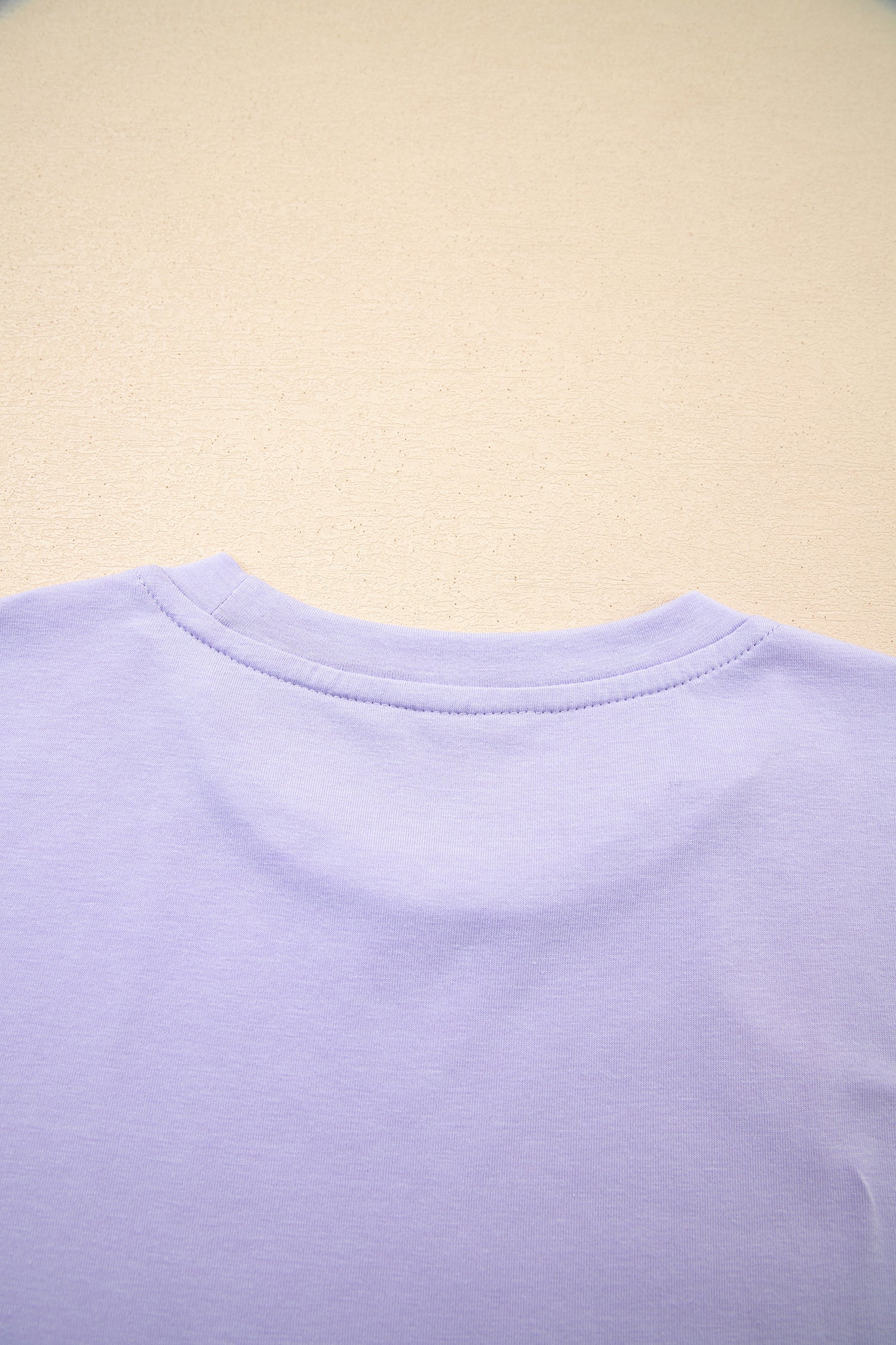 Everyday Timeless Purple Plain Crew-Neck Tee