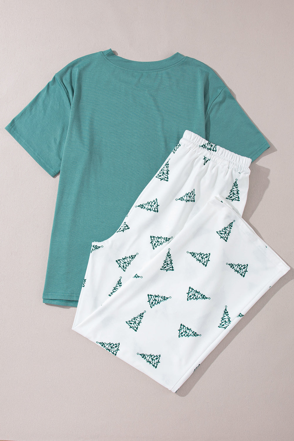 Christmas Tee Tree Print and Pants Lounge Set