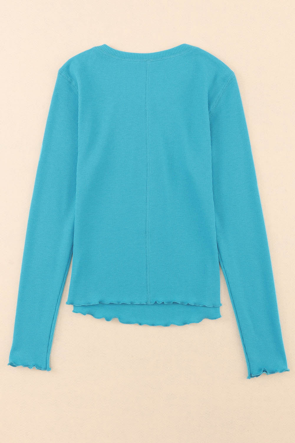 Women's Knitted Long-Sleeve Henley Top