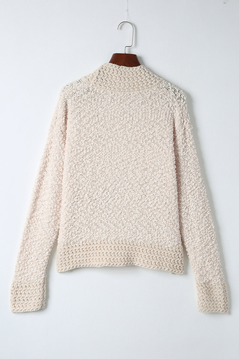 Cardigan for Women Open Front Popcorn Knitted