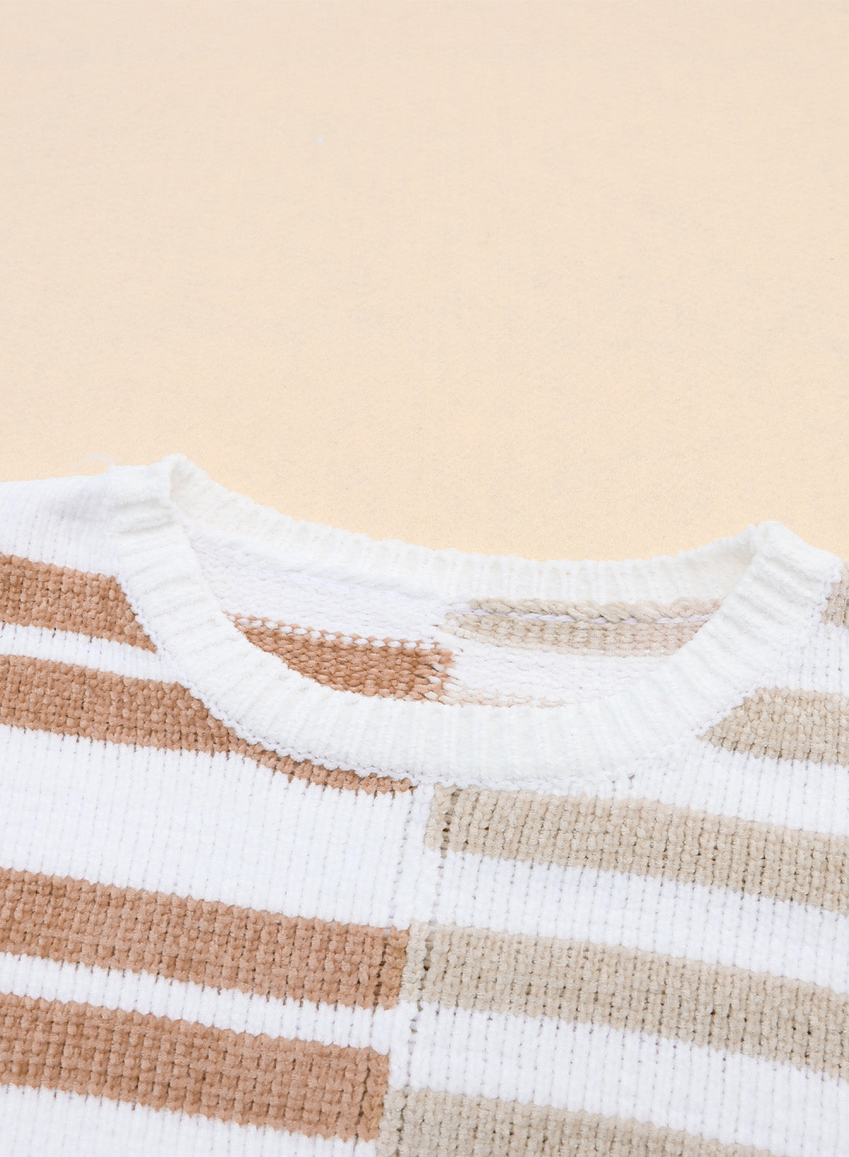 Women's Stripe Slouchy Blocked Dropped-Shoulder Sweater