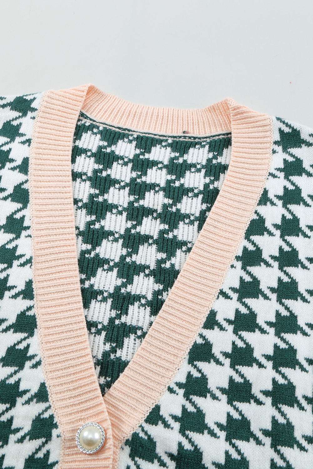 Women's Houndstooth Vest Cardigan