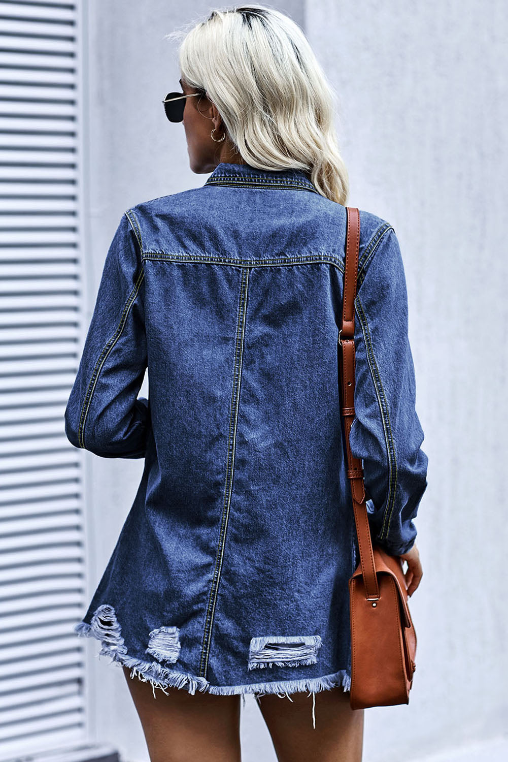 Shacket for Women Dark Blue Jeans