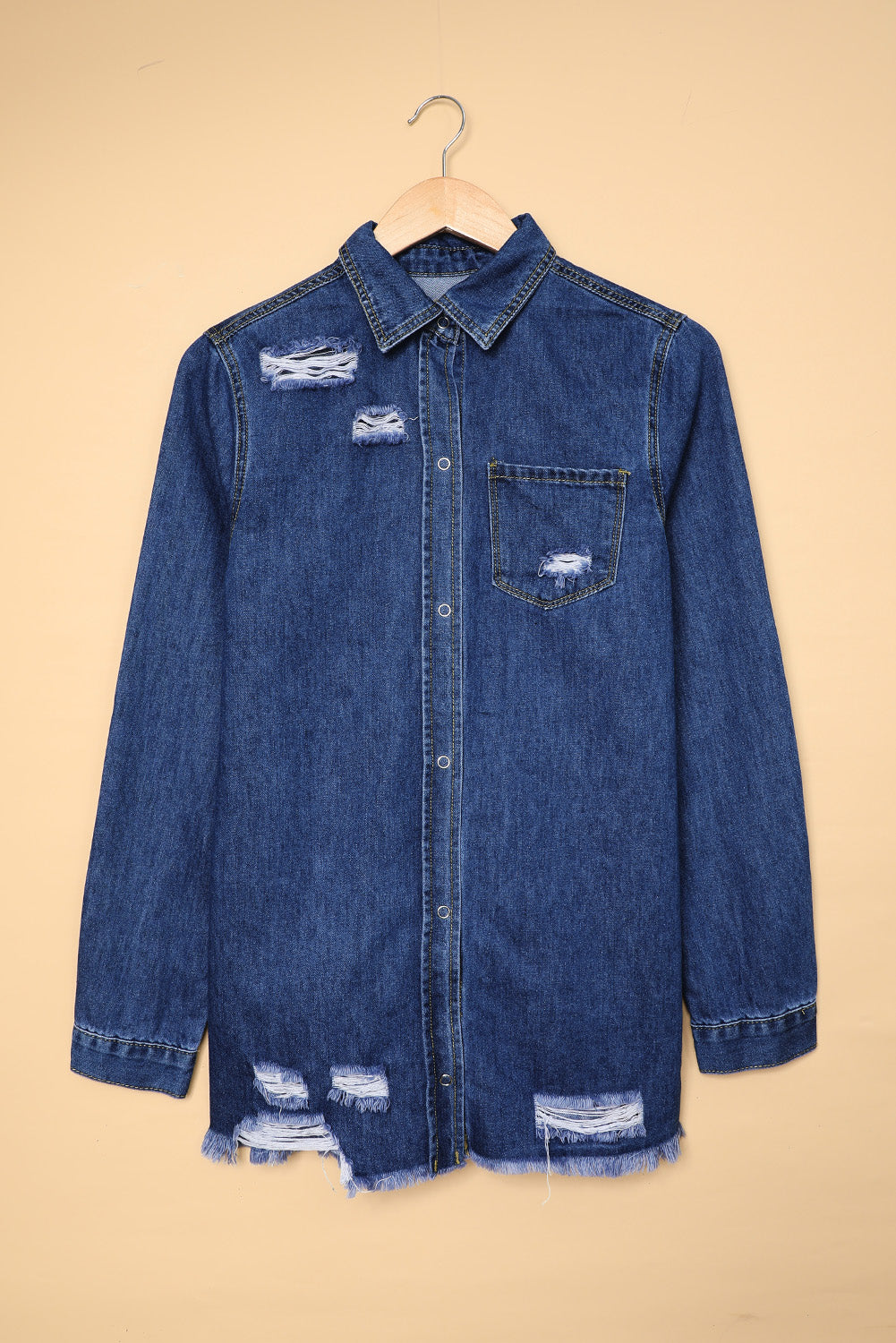 Shacket for Women Dark Blue Jeans