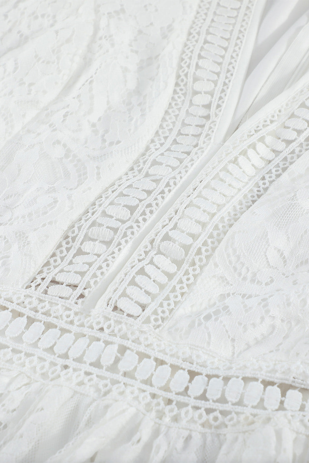Women's Dresses with Lace-Trimmed Maxi Elegant White Bohemian