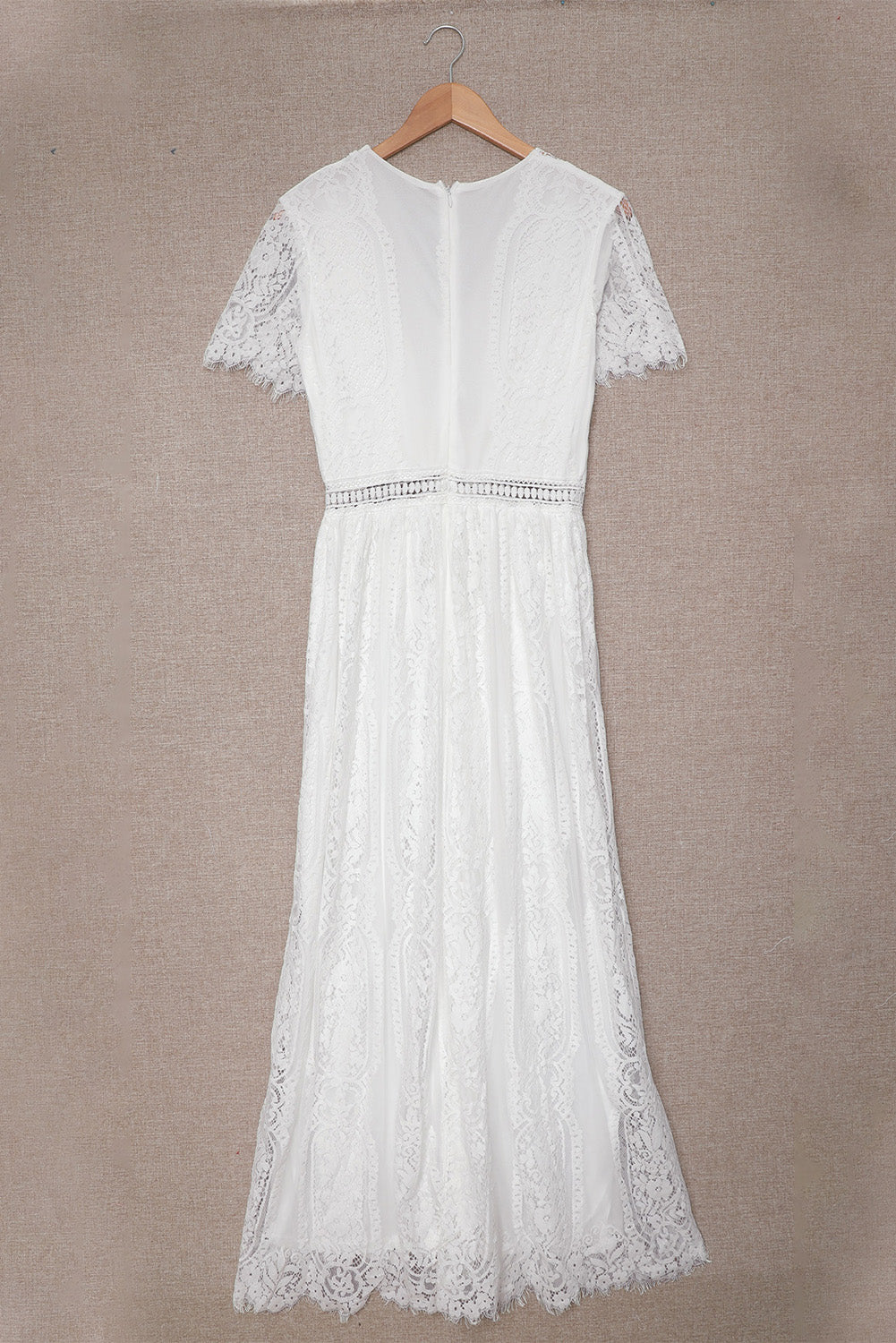 Women's Dresses with Lace-Trimmed Maxi Elegant White Bohemian