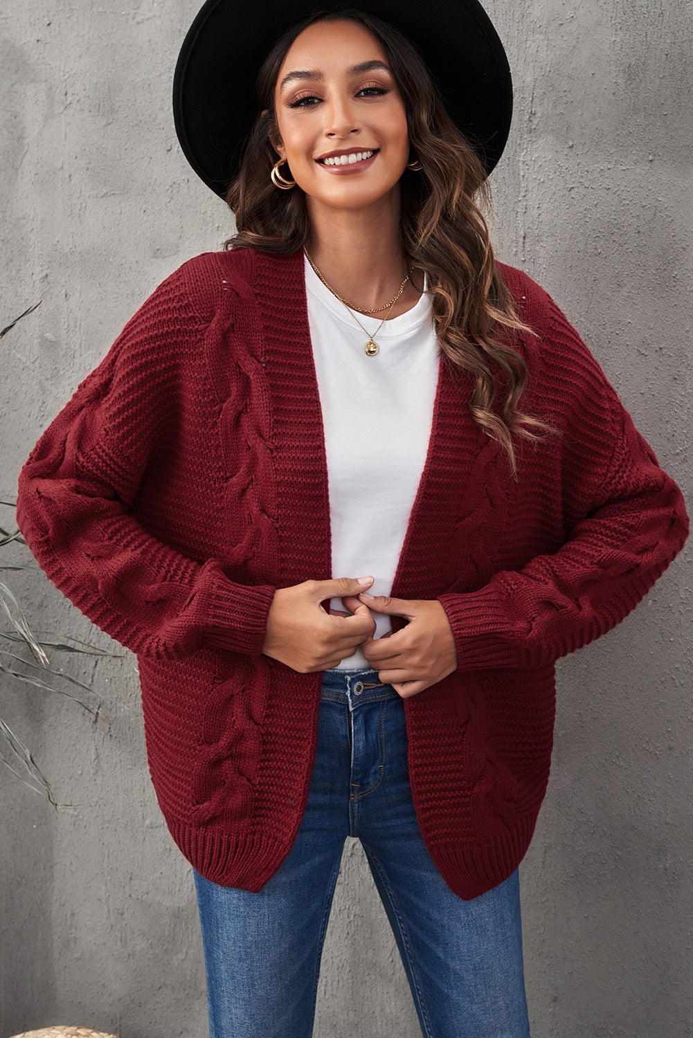 Women's Chunky Wide Knit Cardigan