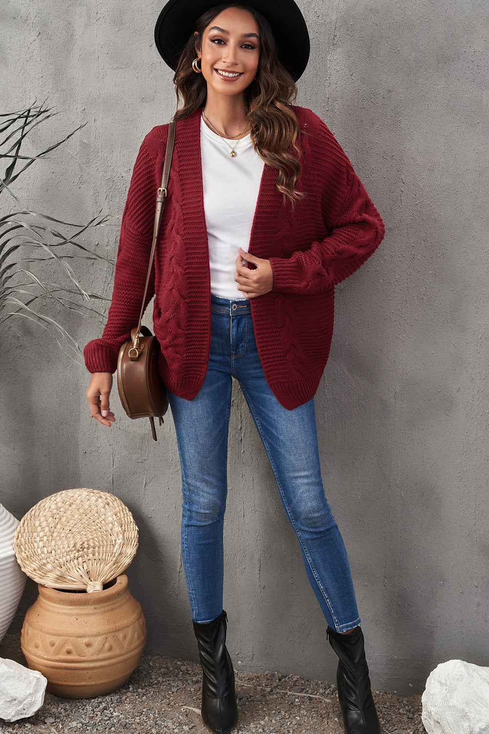 Women's Chunky Wide Knit Cardigan