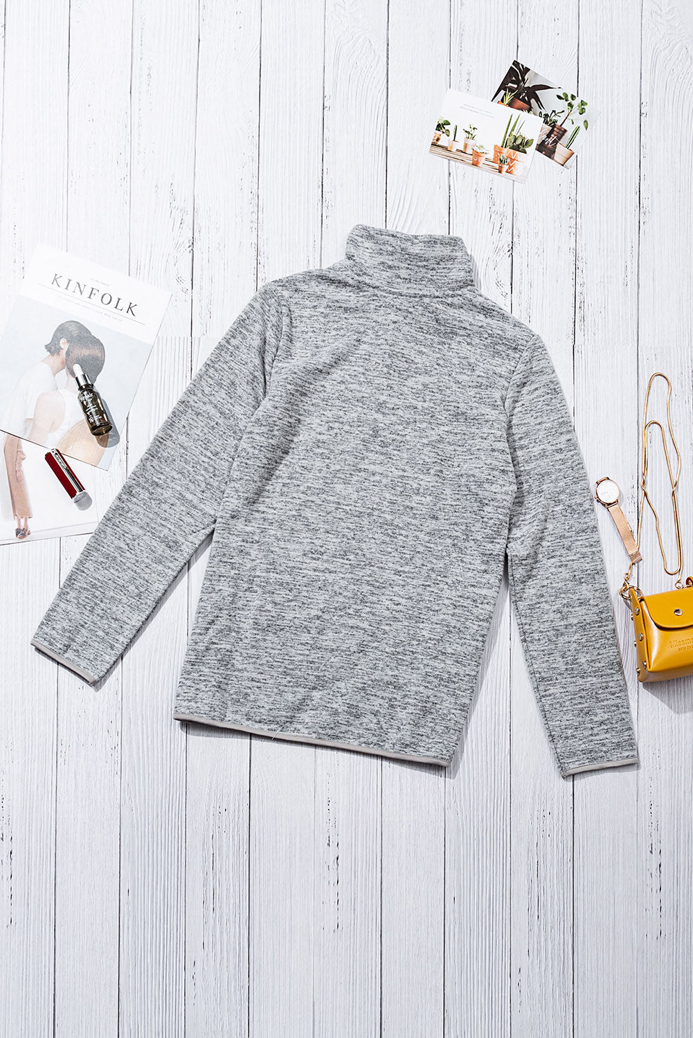 Women's Pullover Sweatshirt Featuring Women's Everyday Gray Quarter Zip