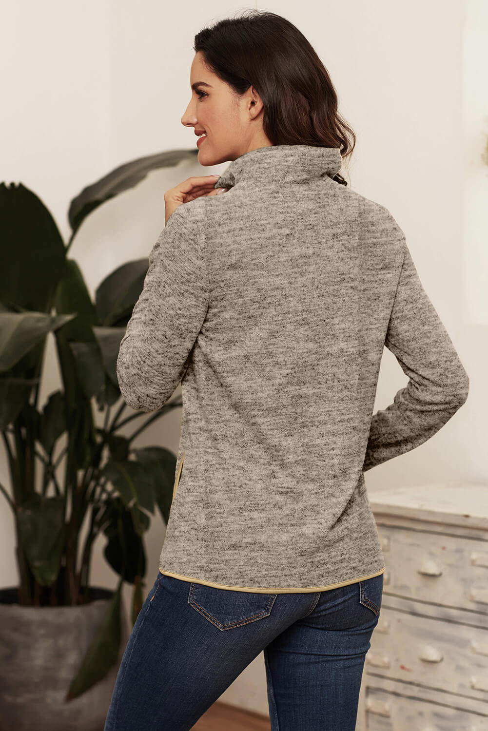 Women's Pullover Sweatshirt with Women's Everyday Khaki Quarter Zip
