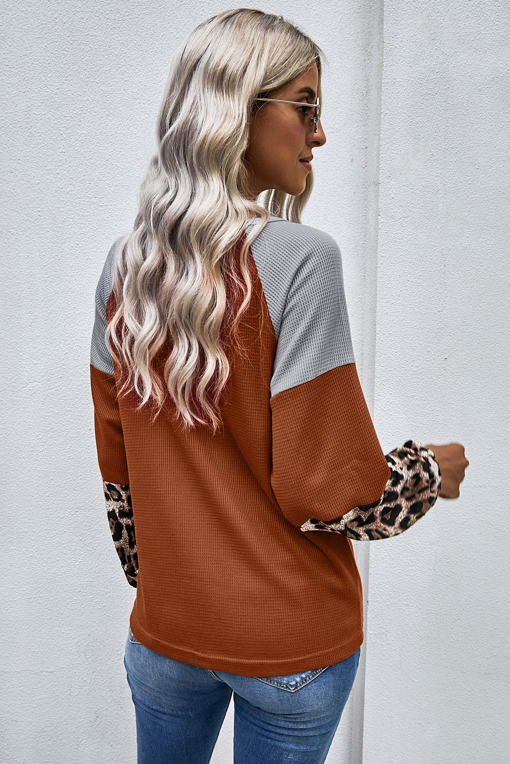 Women's Knitted Orange Blouse