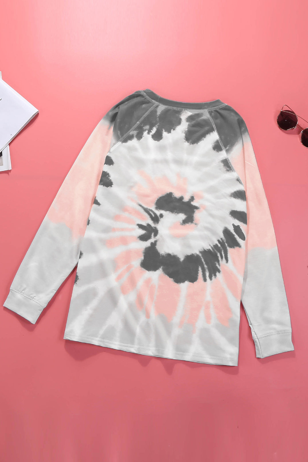 Women's Sweatshirt Featuring Ombre Tie Dye Loose Everyday Multicolor