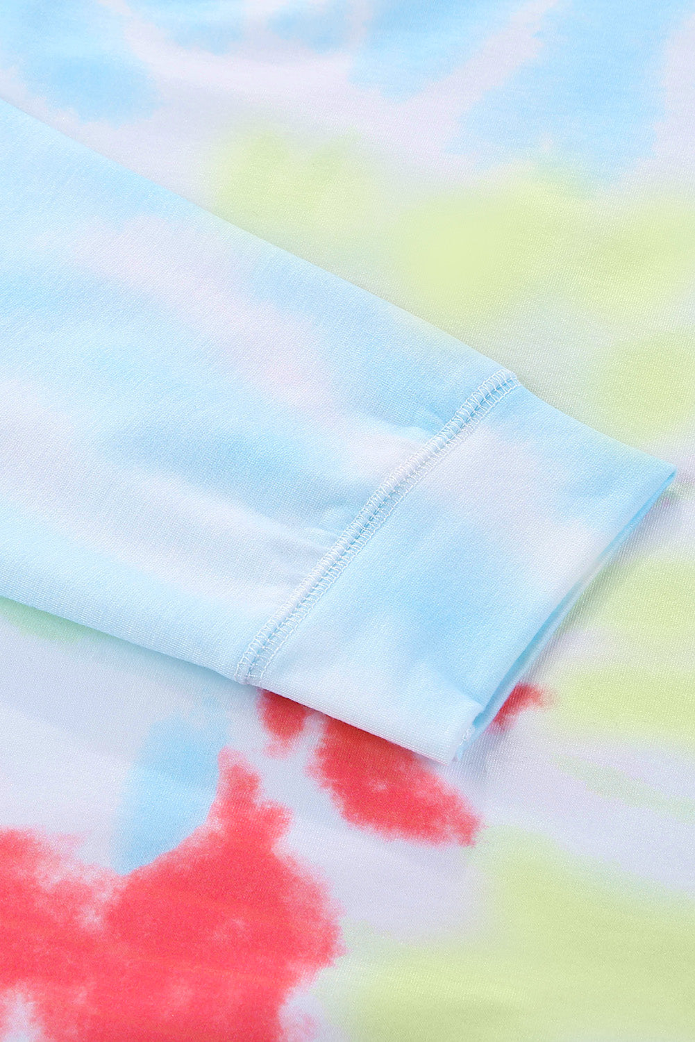 Women's Sweatshirt Featuring Dye Loose Leisure Pink Blue Ombre Tie