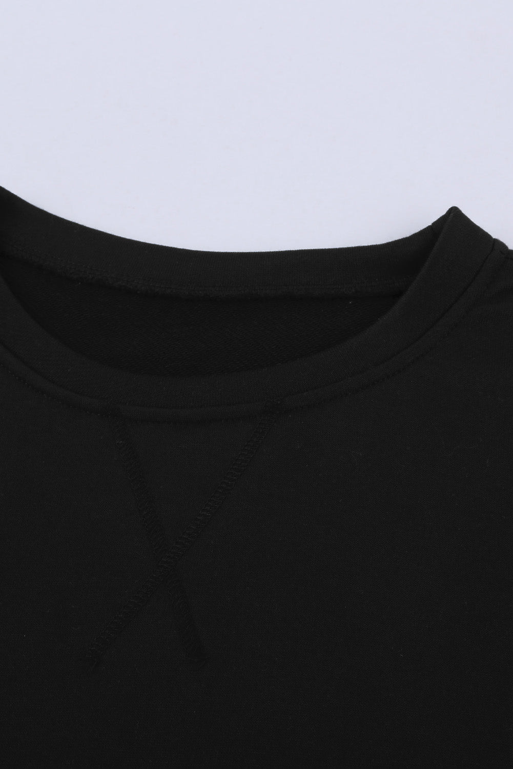 Women's Sleeve Black White Patchwork Dropped Shoulder Sweatshirt