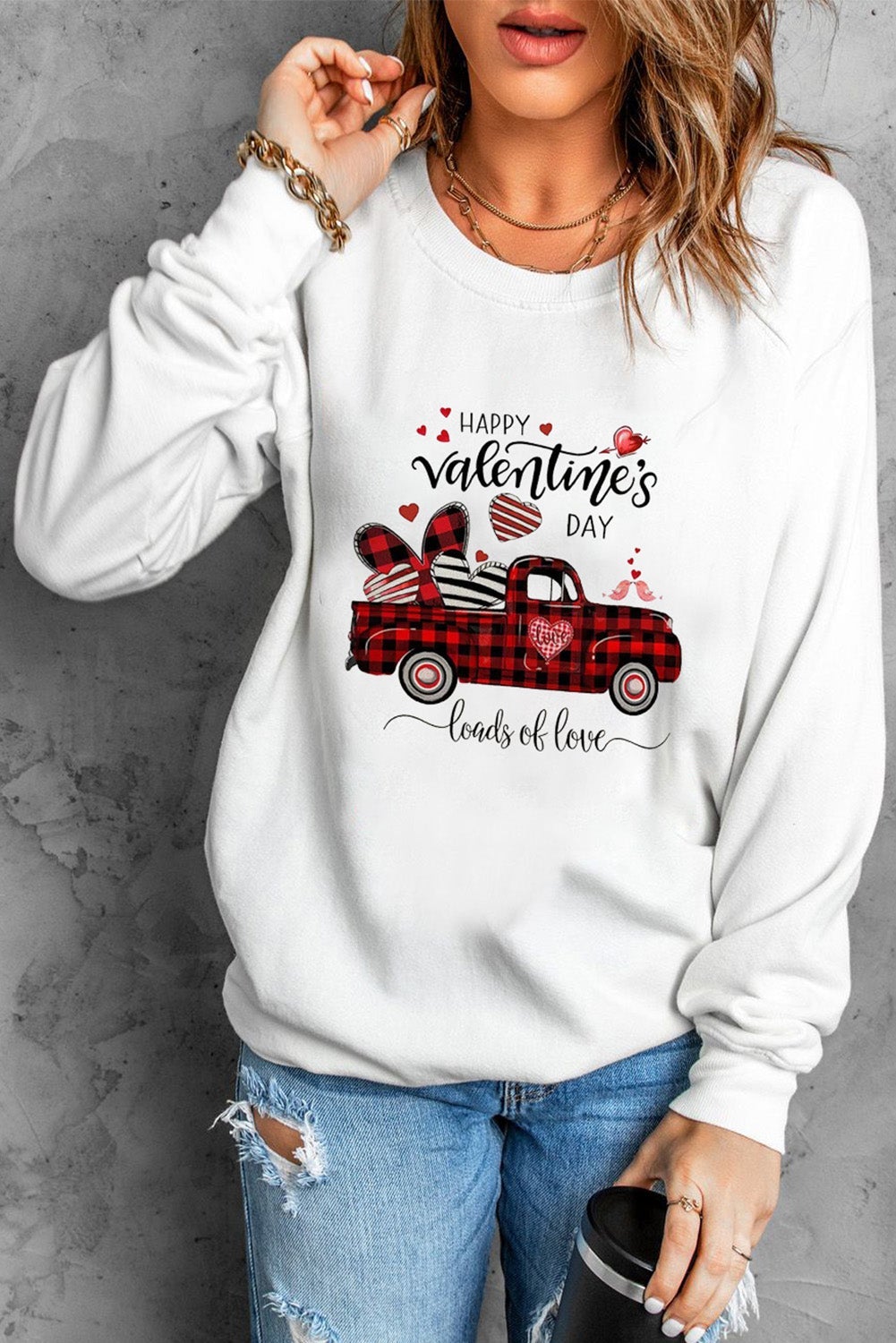 Sweatshirt for Women HAPPY Valentine's DAY