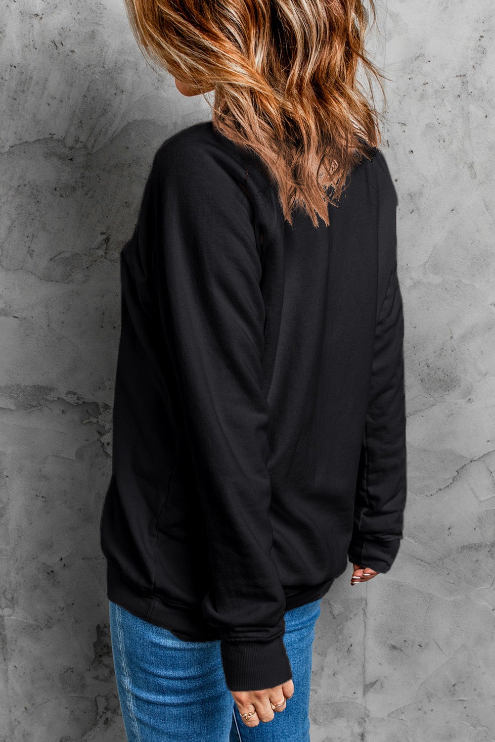 Women's Letter Graphic-Print Heart Sweatshirt