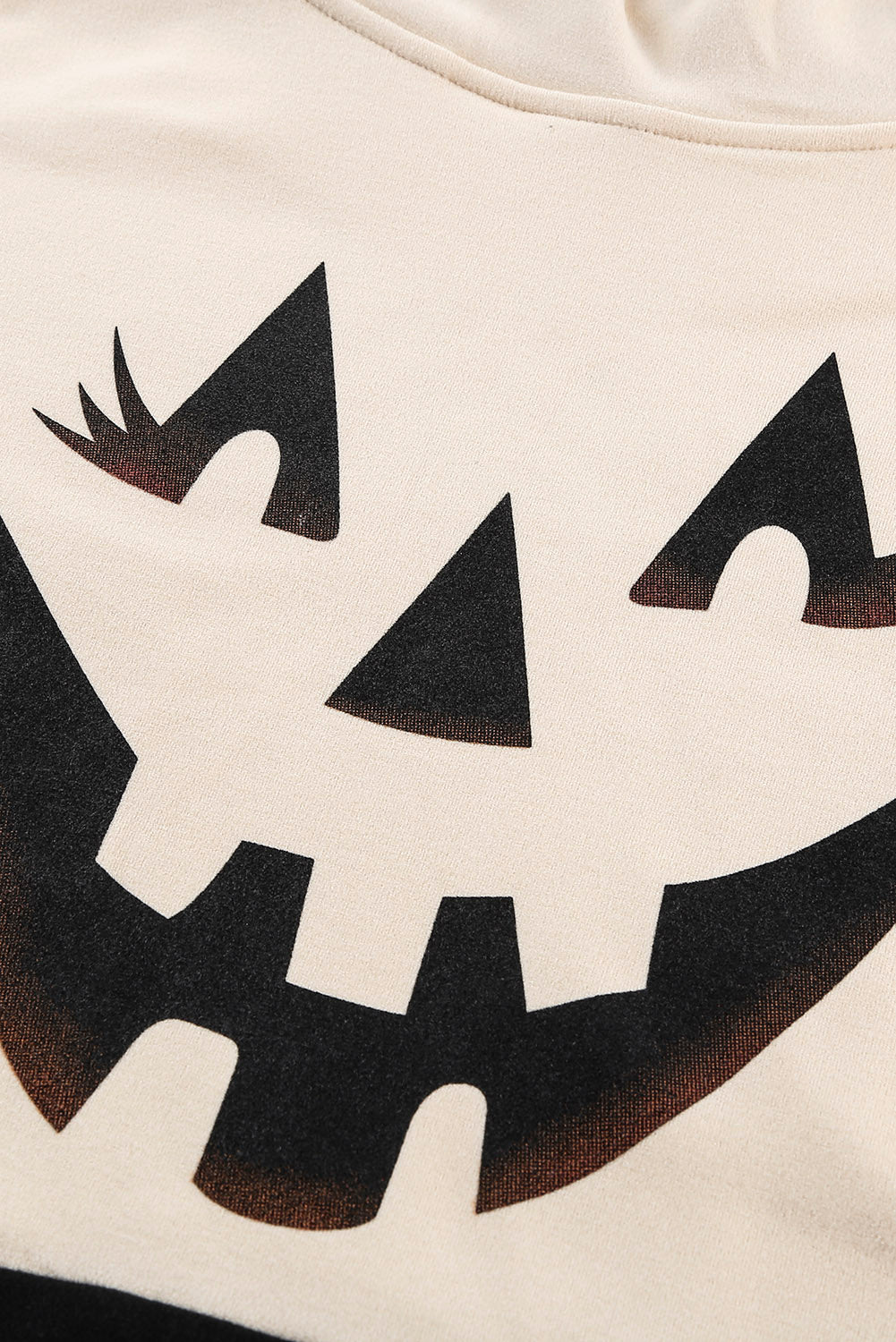 Sweatshirt for Women Color-Block Halloween Cute Black Cowl Neck Pumpkin Print